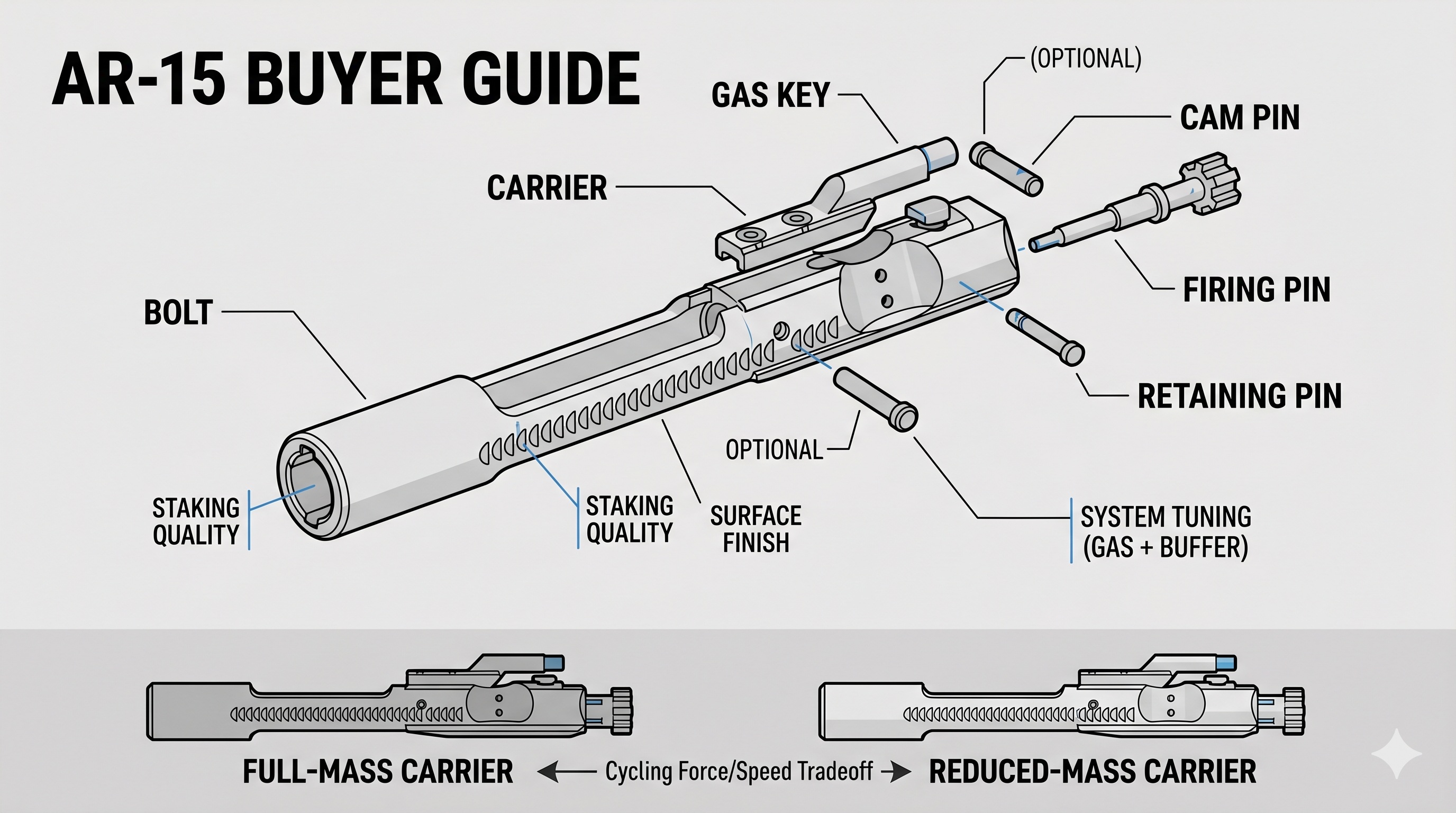 AR-15 Bolt Carrier Groups: Materials, Coatings, and Weight hero image